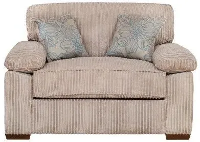 Dexter Fabric Love Chair - Beige