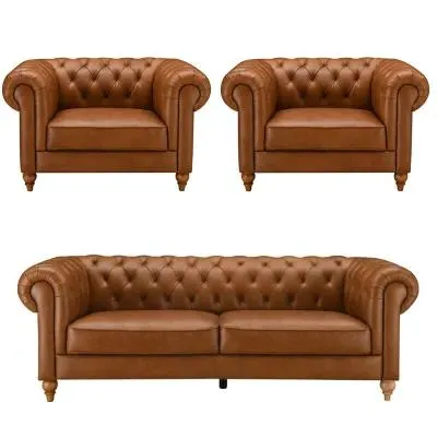 Lincoln 3+1+1 Seater Chesterfield Sofa Set image
