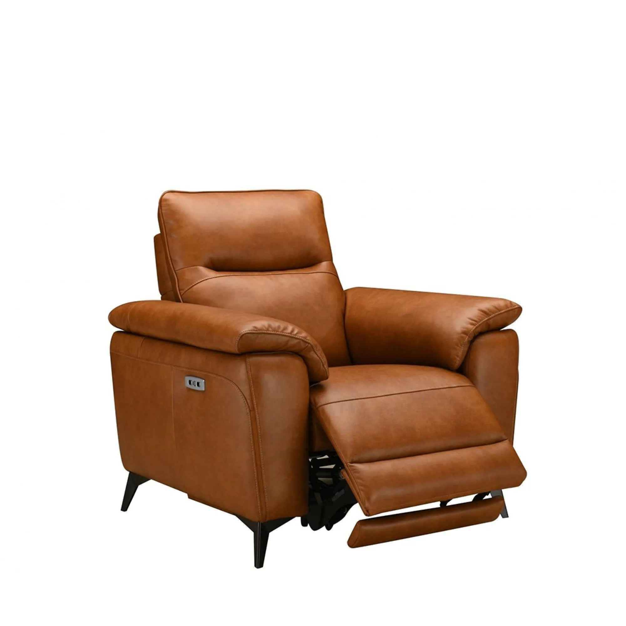 Orlando Dion Power Recliner Armchair - Brandy, Fabric