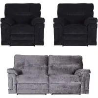 Plaza 2+1+1 Seater Recliner Sofa Set - Fabric