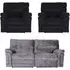 Plaza 2+1+1 Seater Recliner Sofa Set - Fabric