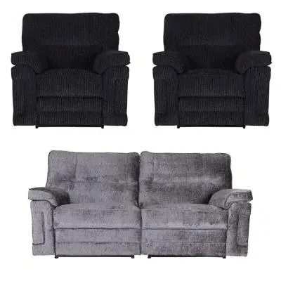 Plaza 2+1+1 Seater Recliner Sofa Set - Fabric