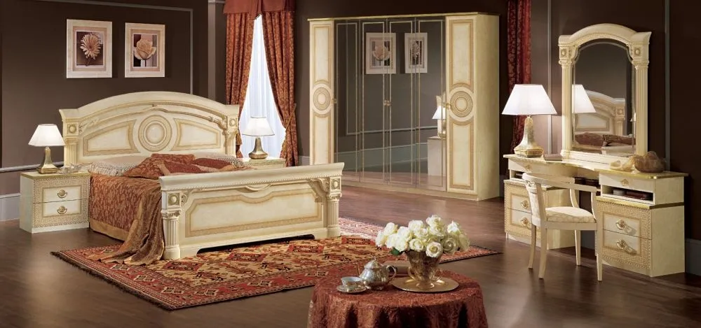 Aida King Size Bed - Ivory