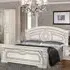 Aida King Size Bed - White, Silver