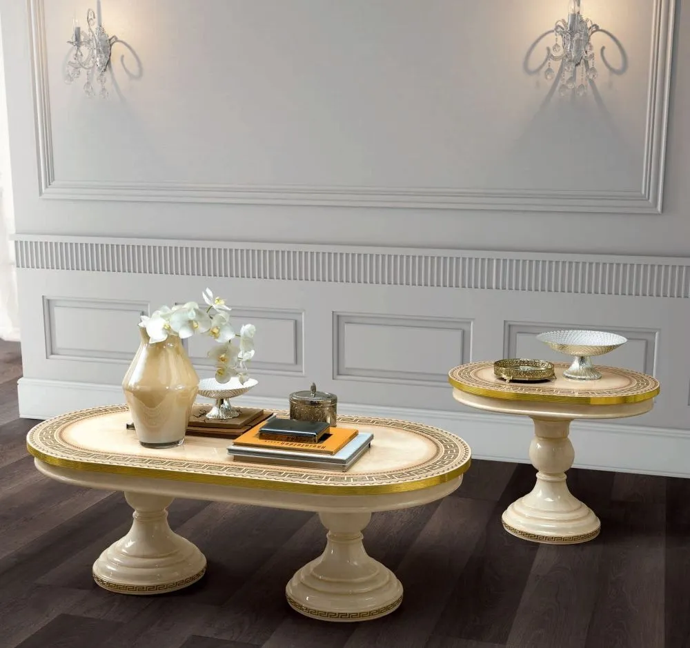Aida Oval Coffee Table - Ivory