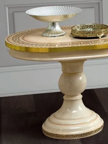 Aida Oval Lamp Table - Ivory