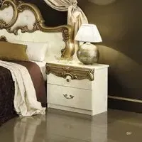 Camel Barocco 2 Drawer Bedside Cabinet - Ivory, Gold