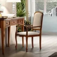 Giotto Armchair - Walnut, Fabric