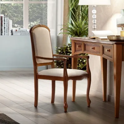 Giotto Armchair - Walnut, Fabric image