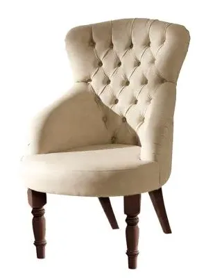Giotto Fabric Armchair - Walnut