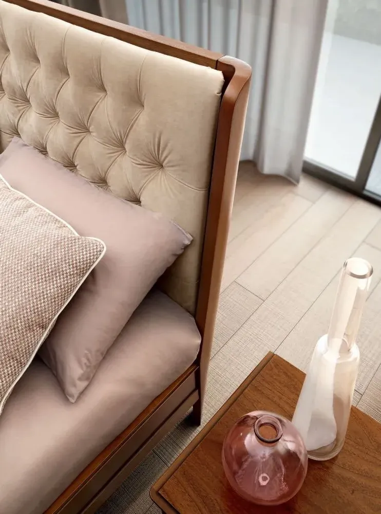 Giotto King Size Bed Frame - Walnut