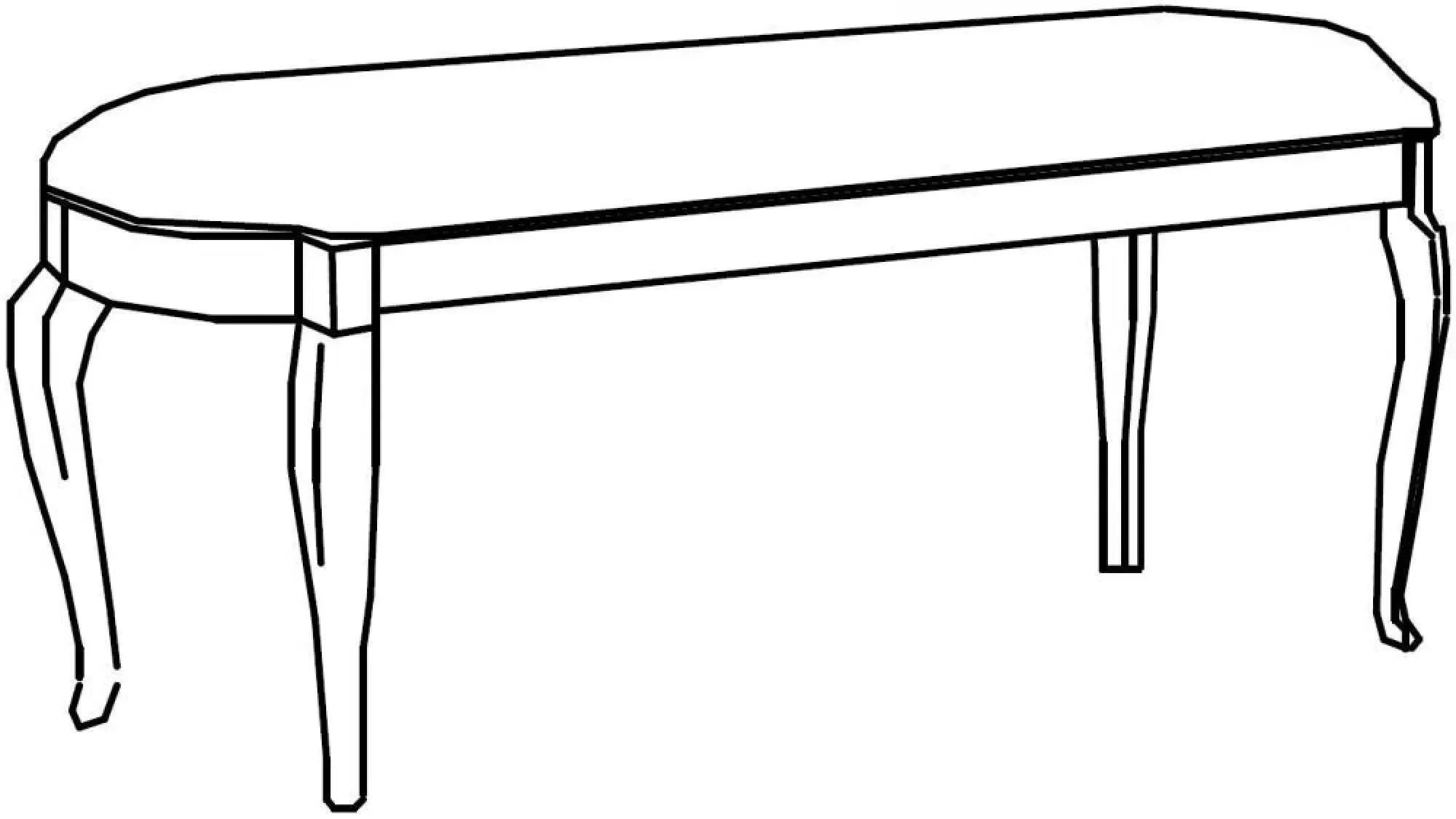 Giotto Padded Bench - Walnut