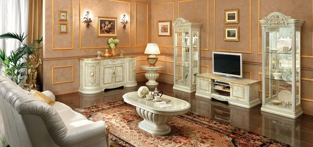 Leonardo Coffee Table - Ivory, Gold