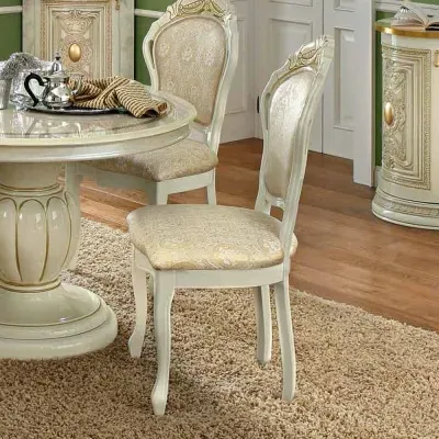 Leonardo Dining Chair - Ivory, Gold image