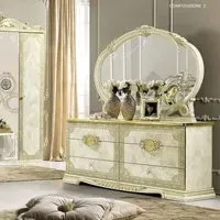 Leonardo Double Dresser - Ivory, High Gloss