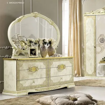 Leonardo Double Dresser - Ivory, High Gloss image