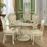 Leonardo Round Extending Dining Set with Chairs - Ivory, Gloss