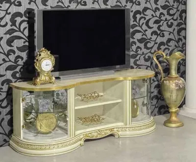 Leonardo TV Unit - Ivory, Gold image