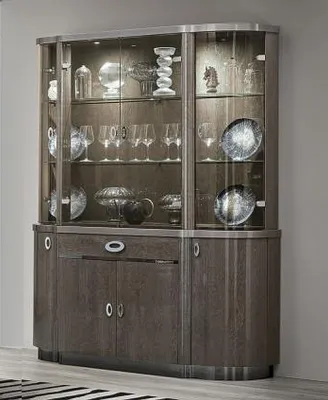 Modum Armonia 4 Door Display Cabinet - Silver Birch