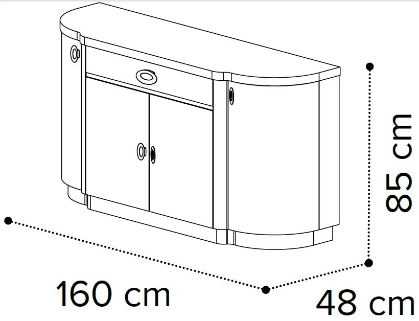 Modum Armonia Large Buffet Sideboard - Silver Birch