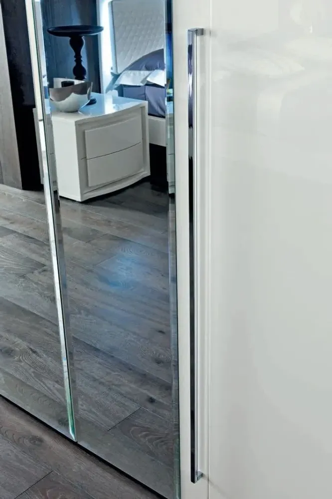 Modum Dama Bianca 6 Door Wardrobe with Mirrors - White