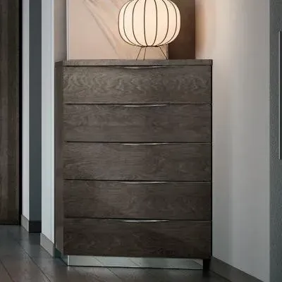 Modum Denali 5 Drawer Midi Chest - Silver Birch