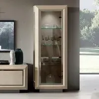 Modum Elite 1 Door Vitrine - Sand Birch
