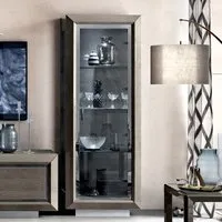 Modum Elite 1 Door Vitrine - Silver Birch