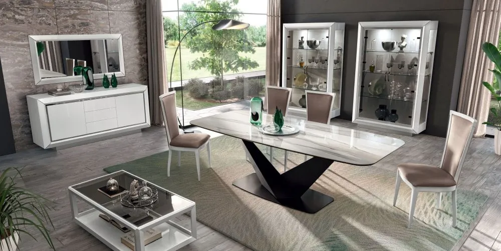 Modum Elite 2 Door Vitrine - Bianco Antico