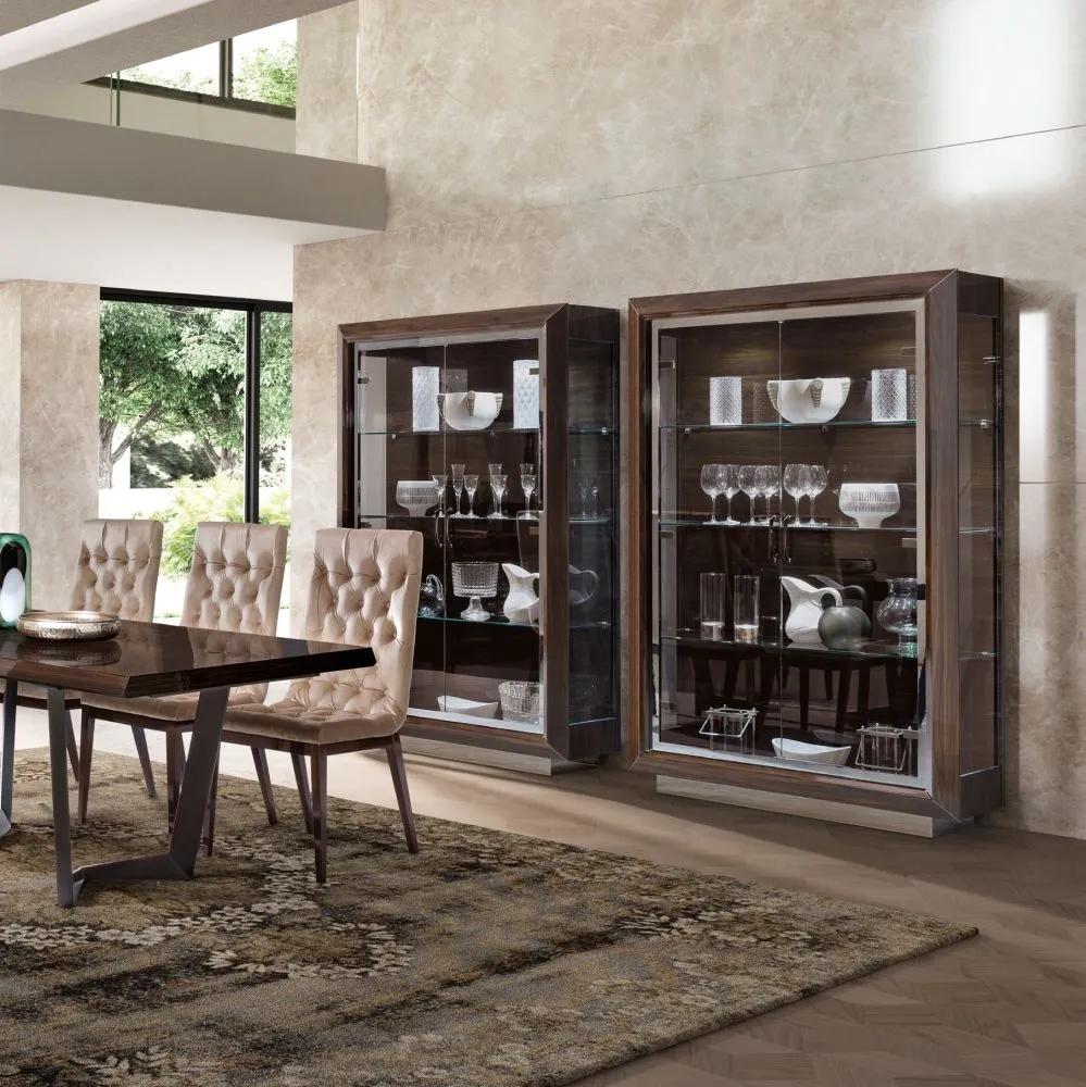 Modum Elite 2 Door Vitrine - Patrician Walnut