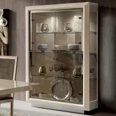 Modum Elite 2 Door Vitrine - Sand Birch