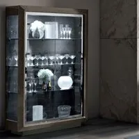 Modum Elite 2 Door Vitrine - Silver Birch