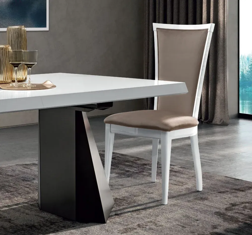 Modum Elite 4-6 Seater Extending Pedestal Dining Table - Bianco Antico