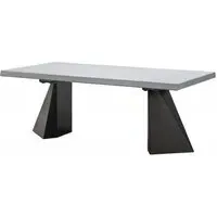 Modum Elite 4-6 Seater Extending Pedestal Dining Table - Bianco Antico