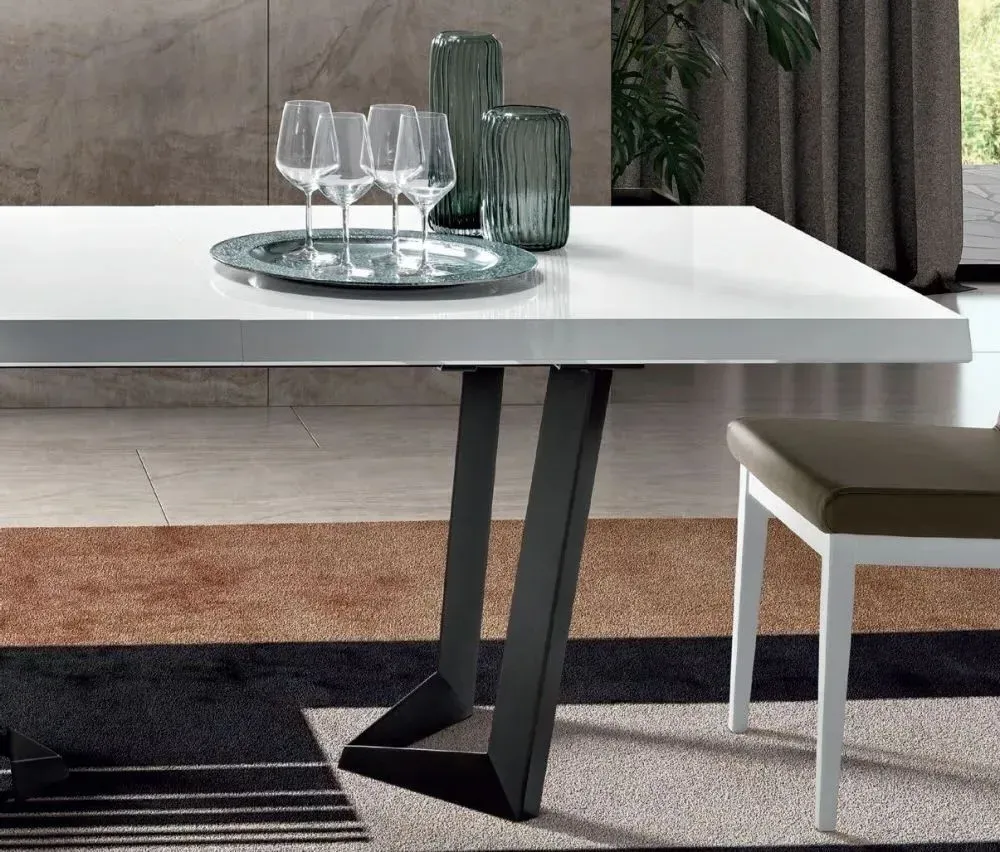 Modum Elite 6-8 Seater Extending Dining Table - Bianco Antico