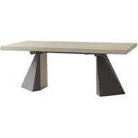 Modum Elite 6-8 Seater Extending Double Pedestal Dining Table - Sand Birch