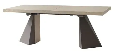 Modum Elite 6-8 Seater Extending Double Pedestal Dining Table - Sand Birch