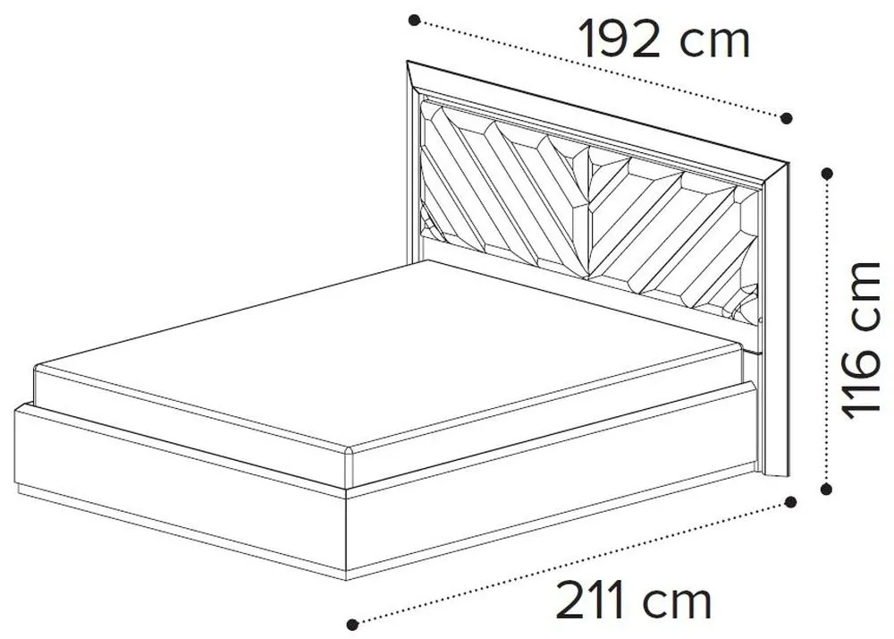 Modum Elite Bed Frame with Upholstered Headboard - Silver Birch