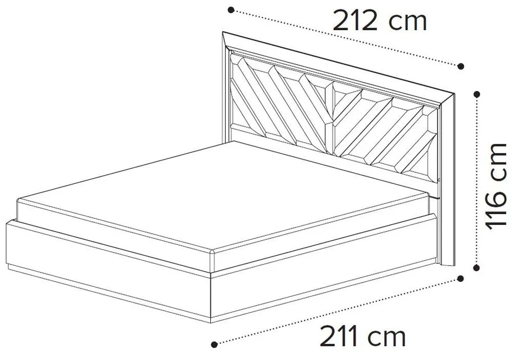 Modum Elite Bed Frame with Upholstered Headboard - Silver Birch