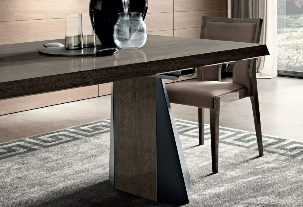 Modum Elite Extending Dining Set with Ambra Chairs - Silver Birch