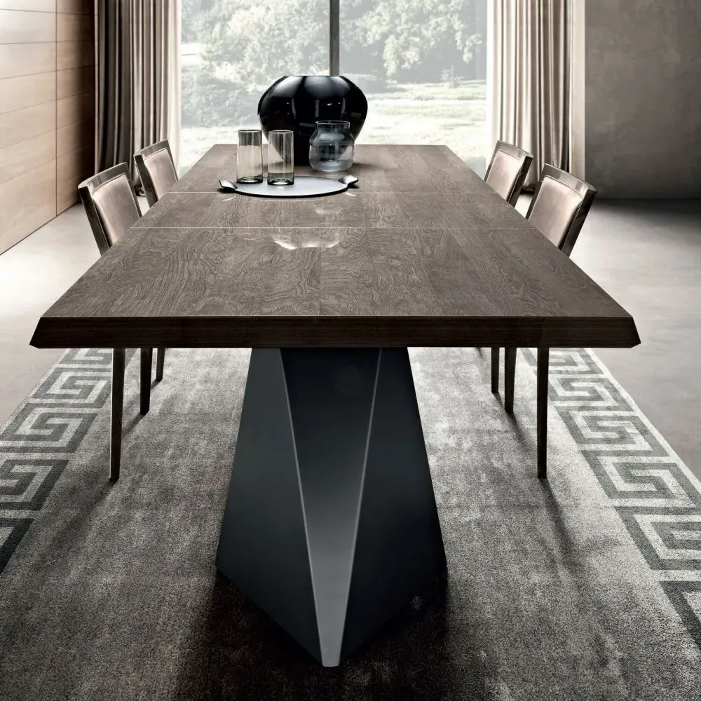 Modum Elite Extending Dining Set with Ambra Chairs - Silver Birch