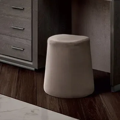 Modum Elite Round Pouf - Silver Birch
