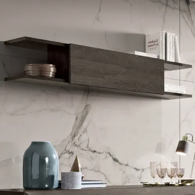 Modum Elite Wall Shelf - Grey, Silver Birch