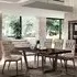 Modum Extending Dining Set with Capitonne Chairs - Patrician Walnut