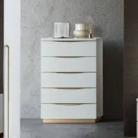 Modum Kharma 5 Drawer Midi Chest - White