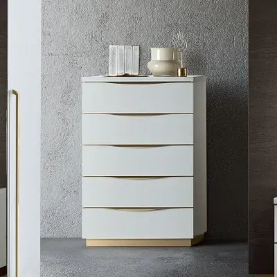 Modum Kharma 5 Drawer Midi Chest - White