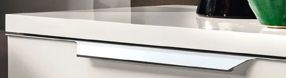 Modum Kimera Maxi 2 Drawer Bedside Cabinet - White Gloss