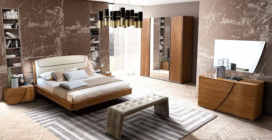 Modum Luna Wall Mirror - Walnut