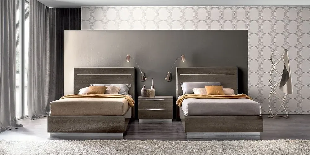 Modum Platinum 4ft Small Bed Frame - Silver Birch