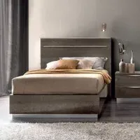 Modum Platinum 4ft Small Bed Frame - Silver Birch